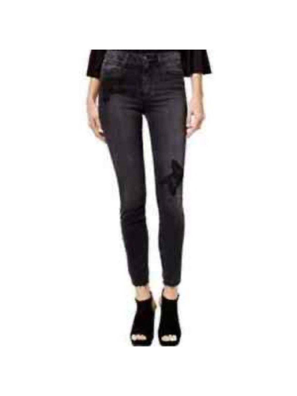 Joe’s Jeans Charlie High Rise Skinny Floral Appliqué Ankle Jeans Size 27